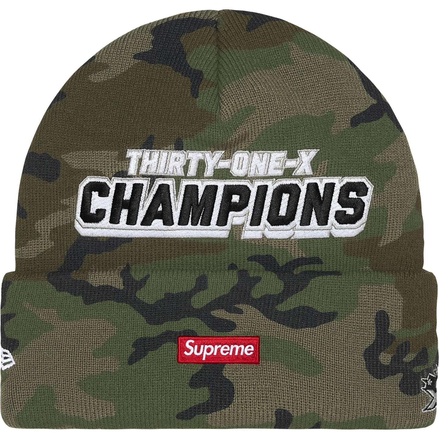 Supreme New Era® Football Beanie Woodland Camo