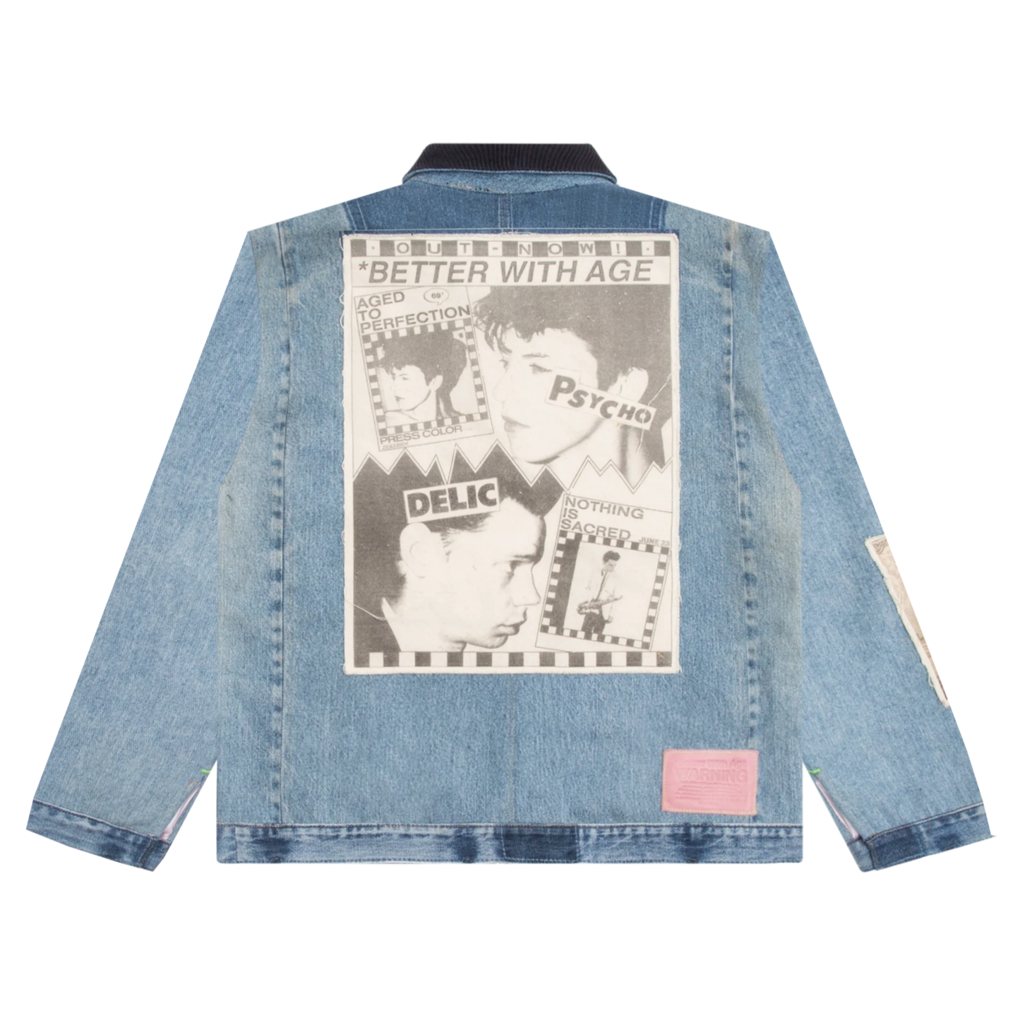 Better With Age Rock City Reconstructed Denim Jacket Indigo