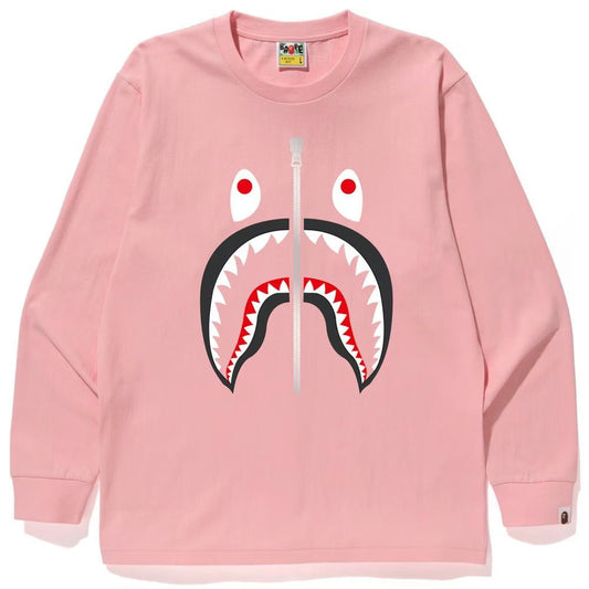 BAPE Shark L/S Tee Tee Pink