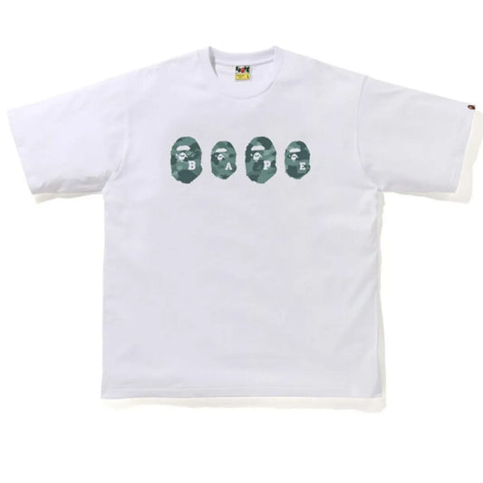 BAPE Color Camo Ape Head Relaxed Tee White/Green