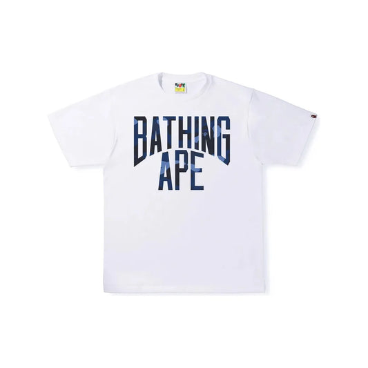 BAPE Color Camo NYC Logo Tee White/Blue