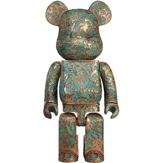 Bearbrick x Steven Harrington x Action City x Royal Selangor Metal 400% Green Copper Patina