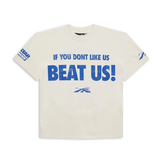 Hellstar Beat Us! T-Shirt White/Blue