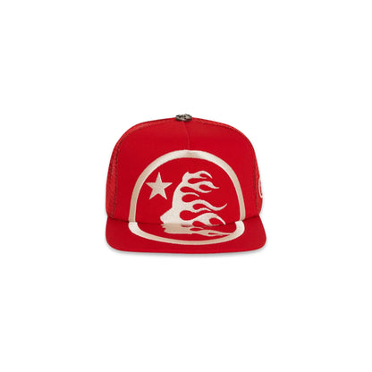 Hellstar Big Logo Trucker Hat Red