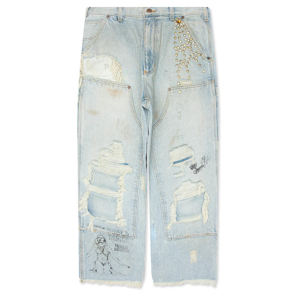Paly Hollywood Busted Double Knee Jean
