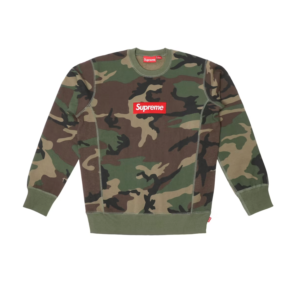 Supreme Box Logo Crewneck (FW15) Camo Size XL (Lightly Worn Pre-Owned) - Image 1
