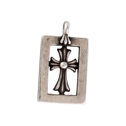 Chrome Hearts Silver Frame Cross Pendant