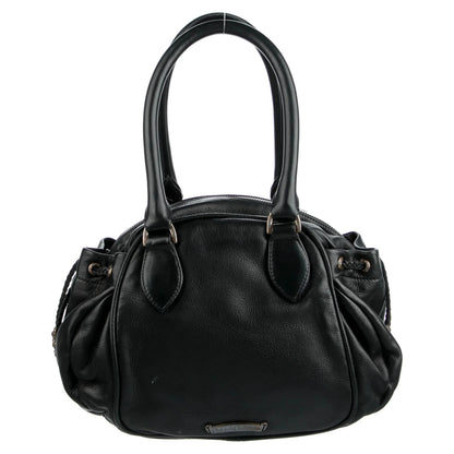 Chrome Hearts Squirrely Jo Filigree Cross Leather Handbag Black