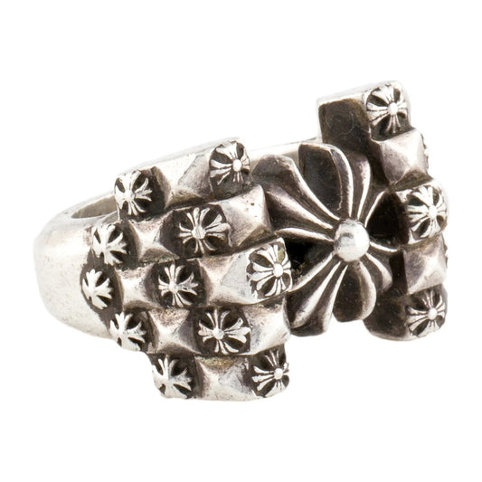 Chrome Hearts Silver Maltese Cross Cocktail Ring