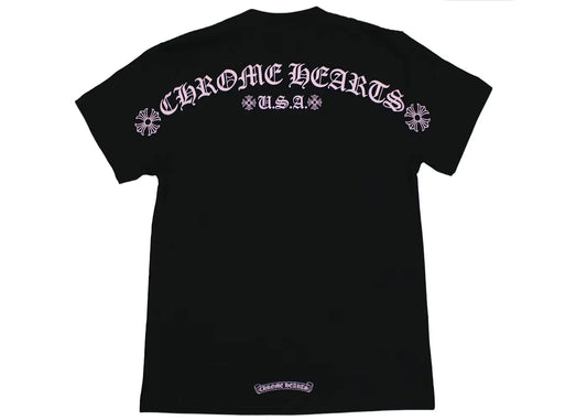 Chrome Hearts Matty Boy Shoulder Logo T-Shirt Black/Pink