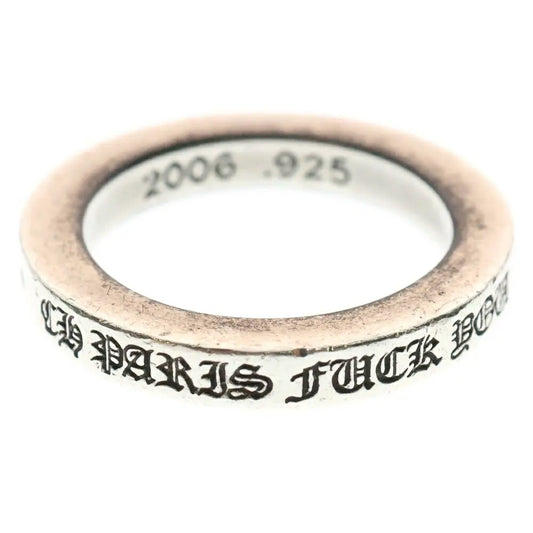 Chrome Hearts Paris F**k You Spacer Ring Silver