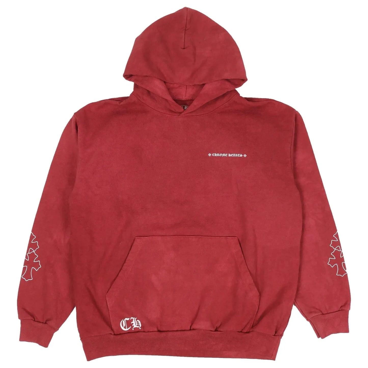 Chrome Hearts x Drake Certified Chrome Hand Dyed Hoodie Washed Red (Miami Exclusive)