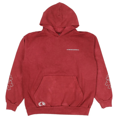 Chrome Hearts x Drake Certified Chrome Hand Dyed Hoodie Washed Red (Miami Exclusive)