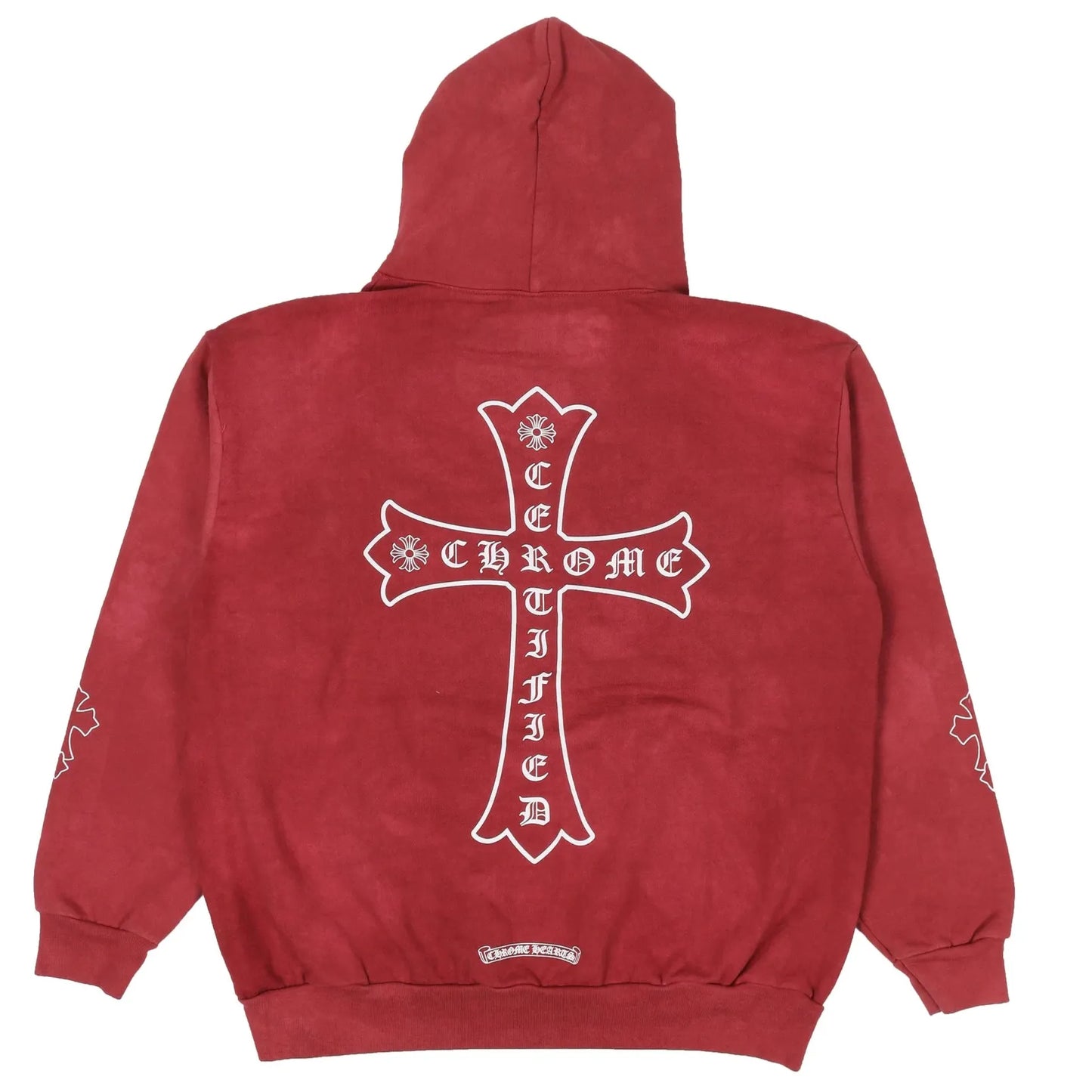 Chrome Hearts x Drake Certified Chrome Hand Dyed Hoodie Washed Red (Miami Exclusive)