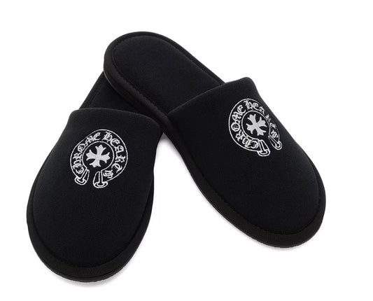 Chrome Hearts Hotel Slippers Black