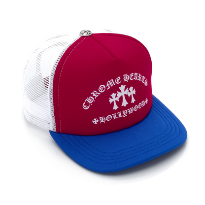 Chrome Hearts King Taco Trucker Hat Red/White/Blue