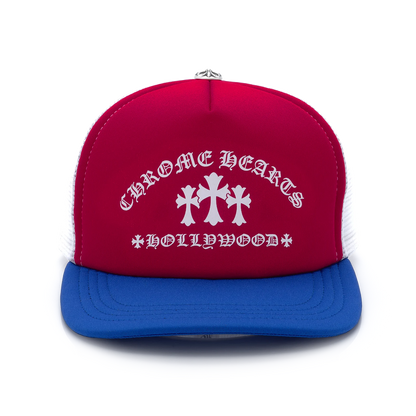Chrome Hearts King Taco Trucker Hat Red/White/Blue