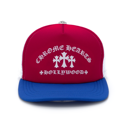 Chrome Hearts King Taco Trucker Hat Red/White/Blue