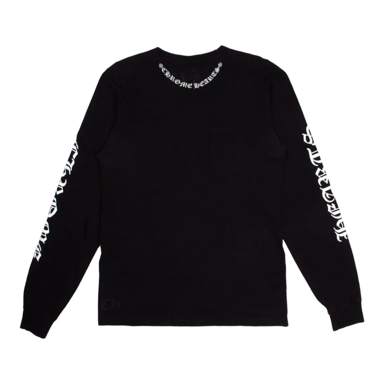 Chrome Hearts Neck Logo L/S T-Shirt Black/White