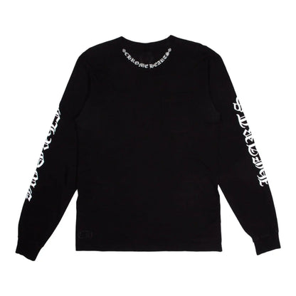 Chrome Hearts Neck Logo L/S T-Shirt Black/White