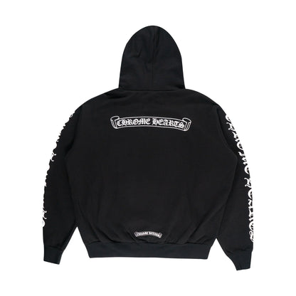 Chrome Hearts Scroll Logo Hoodie Black