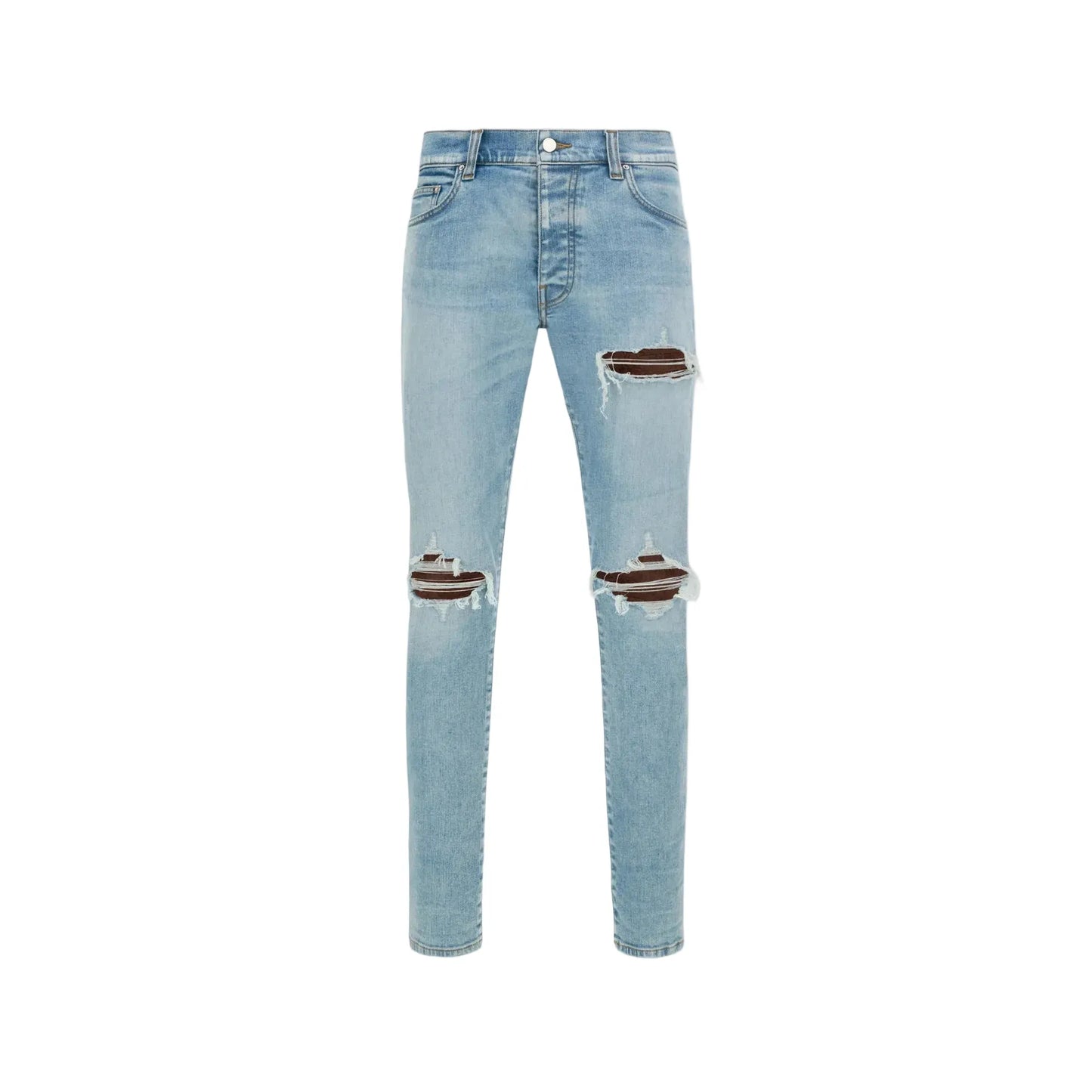 Amri Mx1 Croc Leather Jean Aged Indigo