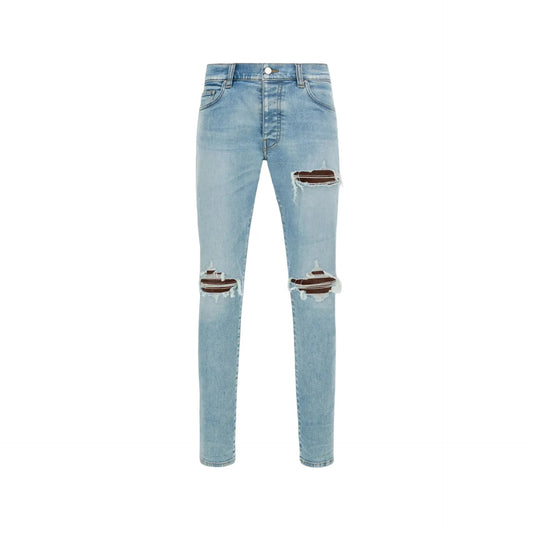 Amri Croc Leather MX1 Jean Aged Indigo