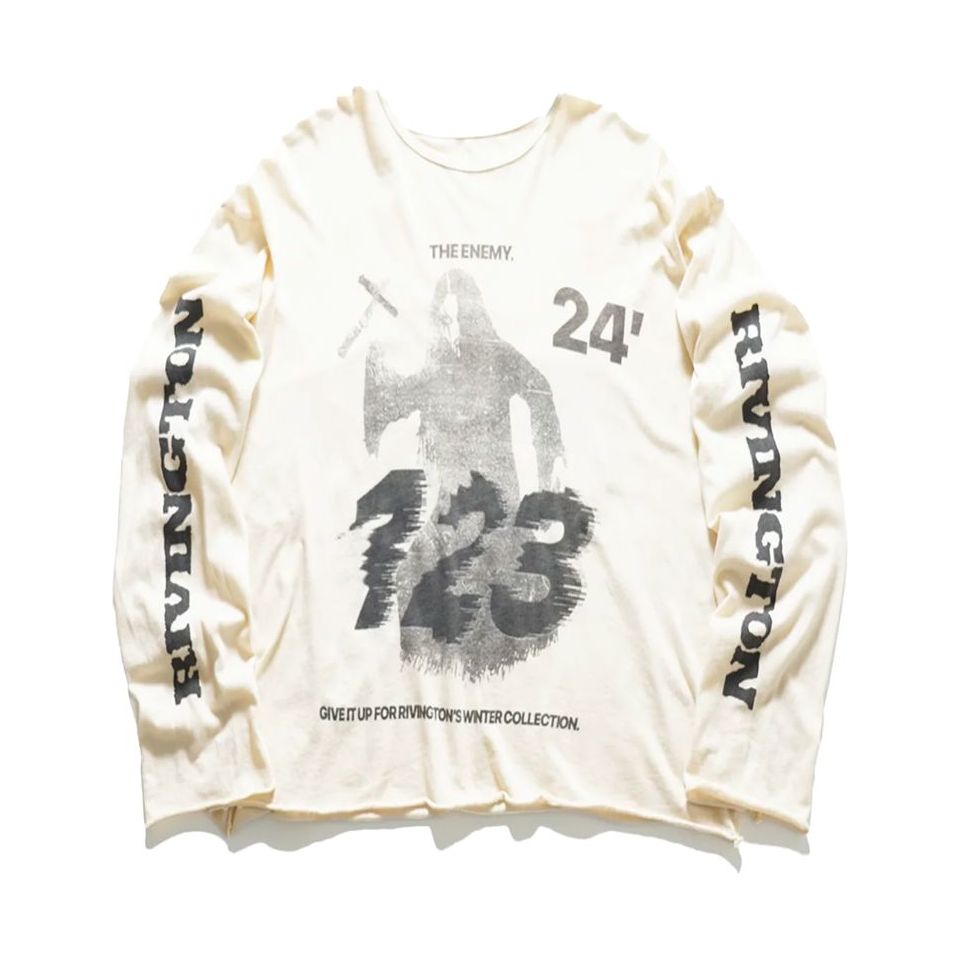 RIVINGTON roi Rebis Inri Enemy L/S Tee Vintage White