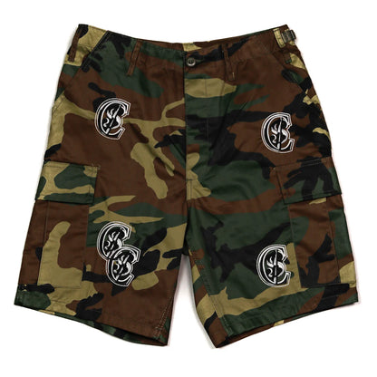 Chris Smokes C$ Cargo Shorts Green Camo