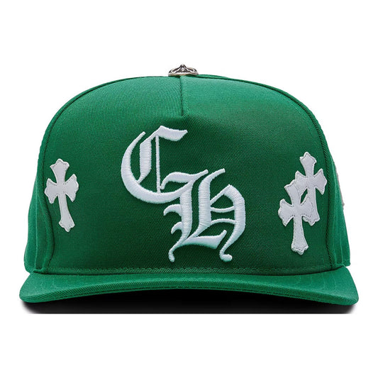 Chrome Hearts CH Cross Patch Baseball Hat Green