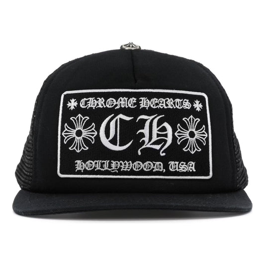 Chrome Hearts CH Hollywood Trucker Hat Black