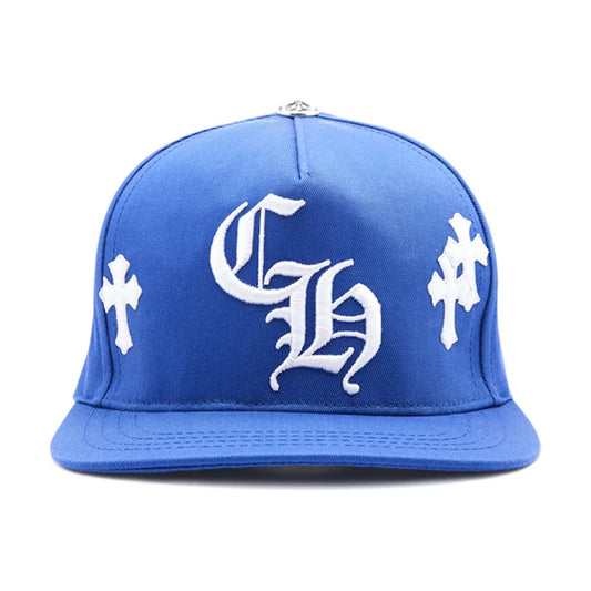 Chrome Hearts CH Cross Patch Baseball Hat Blue