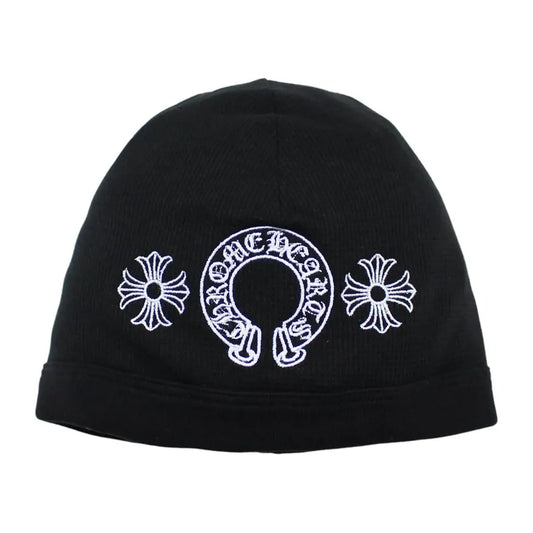 Chrome Hearts Horseshoe Skull Cap Beanie Black