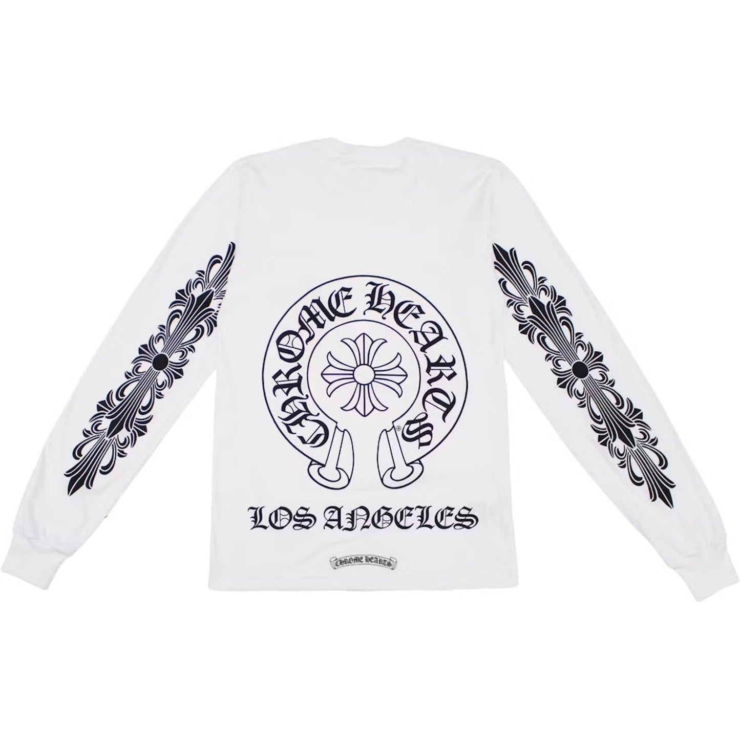 Chrome Hearts Los Angeles Exclusive Horseshoe Floral L/S T-Shirt White