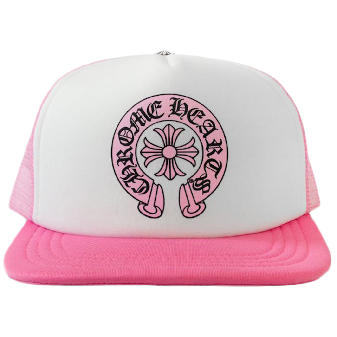 Chrome Hearts Matty Boy Sex Records Horse Shoe Trucker Hat Pink/White