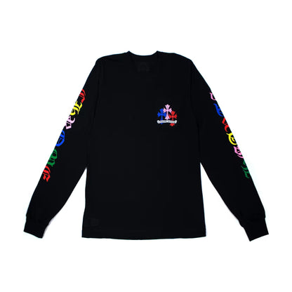 Chrome Hearts Multicolor Cross Cemetery L/S T-Shirt Black