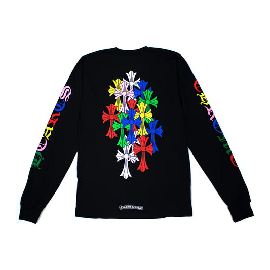 Chrome Hearts Multicolor Cross Cemetery L/S T-Shirt Black