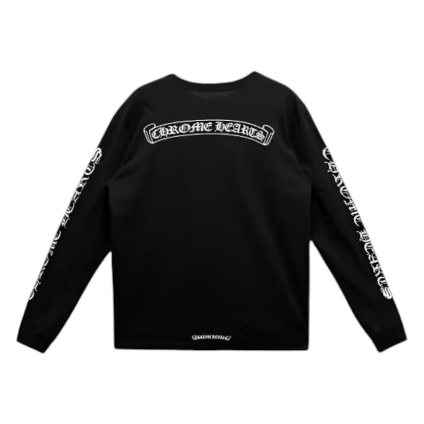 Chrome Hearts Scroll Logo L/S T-Shirt Black