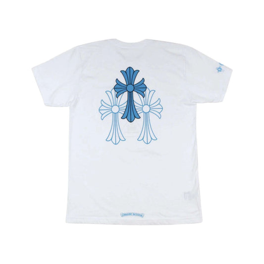 Chrome Hearts Triple Cross T-Shirt White/Blue