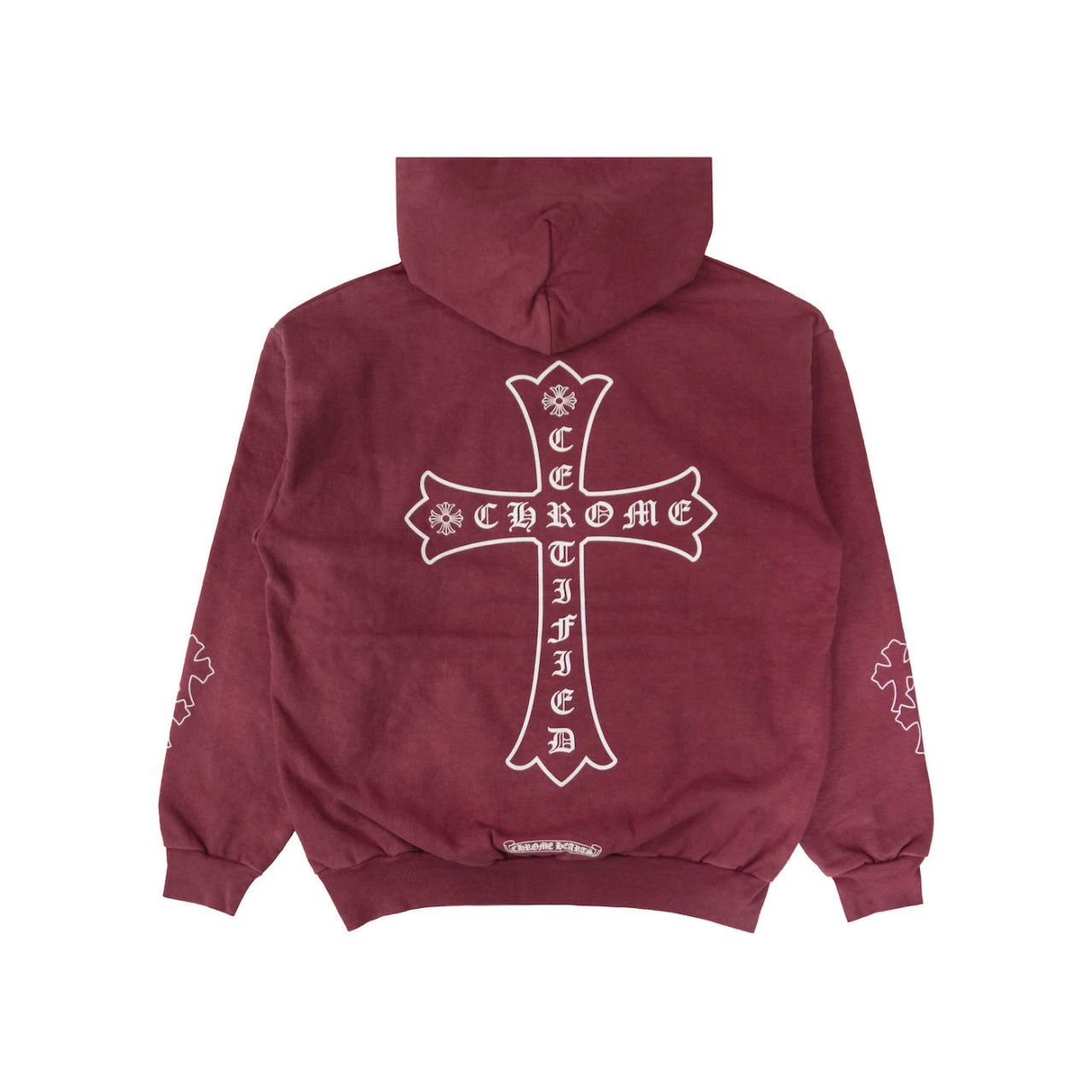 Chrome Hearts x Drake Certified Chrome Hand Dyed Hoodie Washed Red (Miami Exclusive)