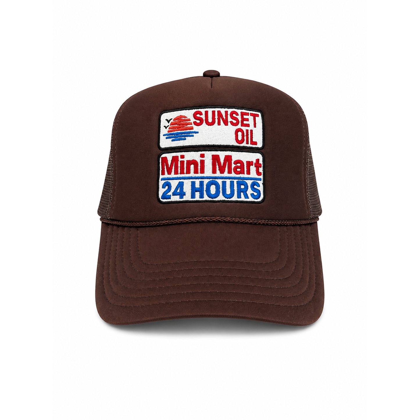 Sunset Oil Mini Mart Trucker Hat Brown