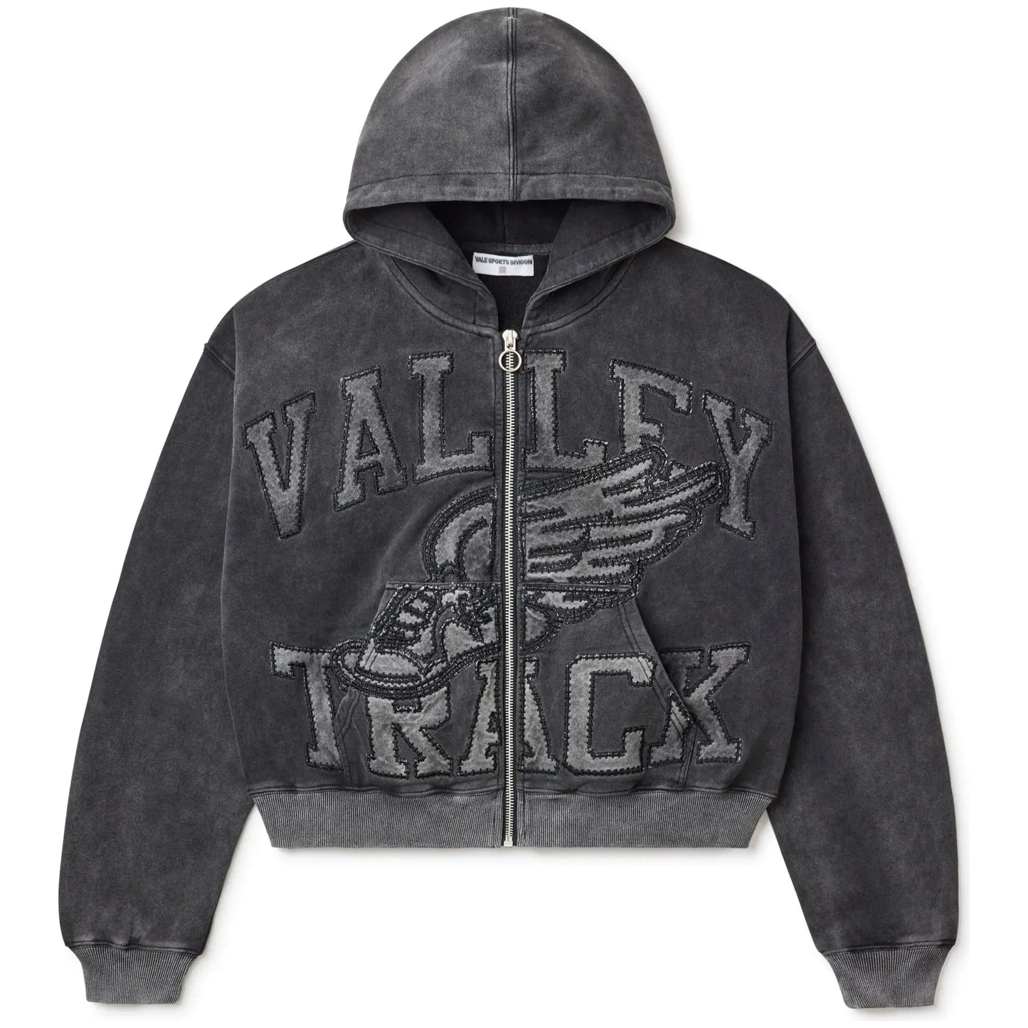 Vale Forever Black Cat Zip-Up Hoodie Black