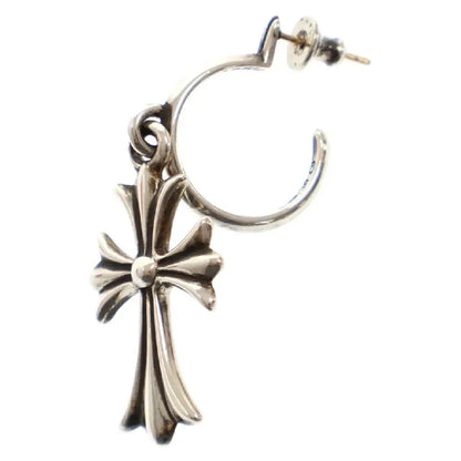 Chrome Hearts Silver Cross Earring