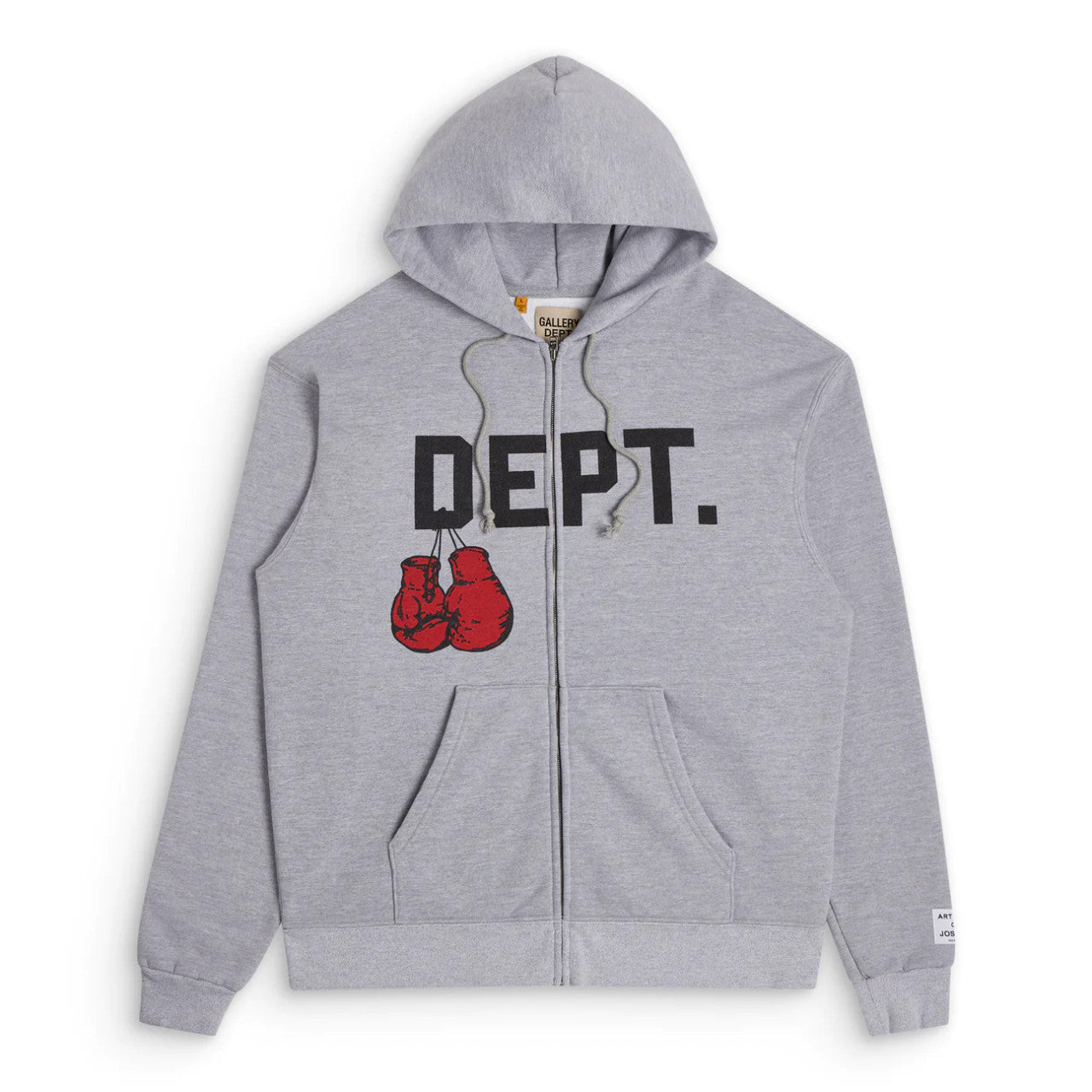 Gallery Dept. Boxing Merch Zip-Up Hoodie Heather Grey