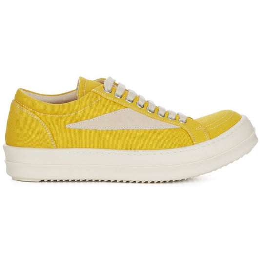 Rick Owens DRKSHDW FW25 Concordians Vintage Low Sneakers Lemon/Milk/Milk