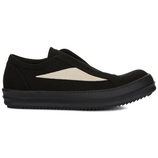 Rick Owens DRKSHDW FW25 Concordians Laceless Vintage Low Sneakers Black/Milk/Black