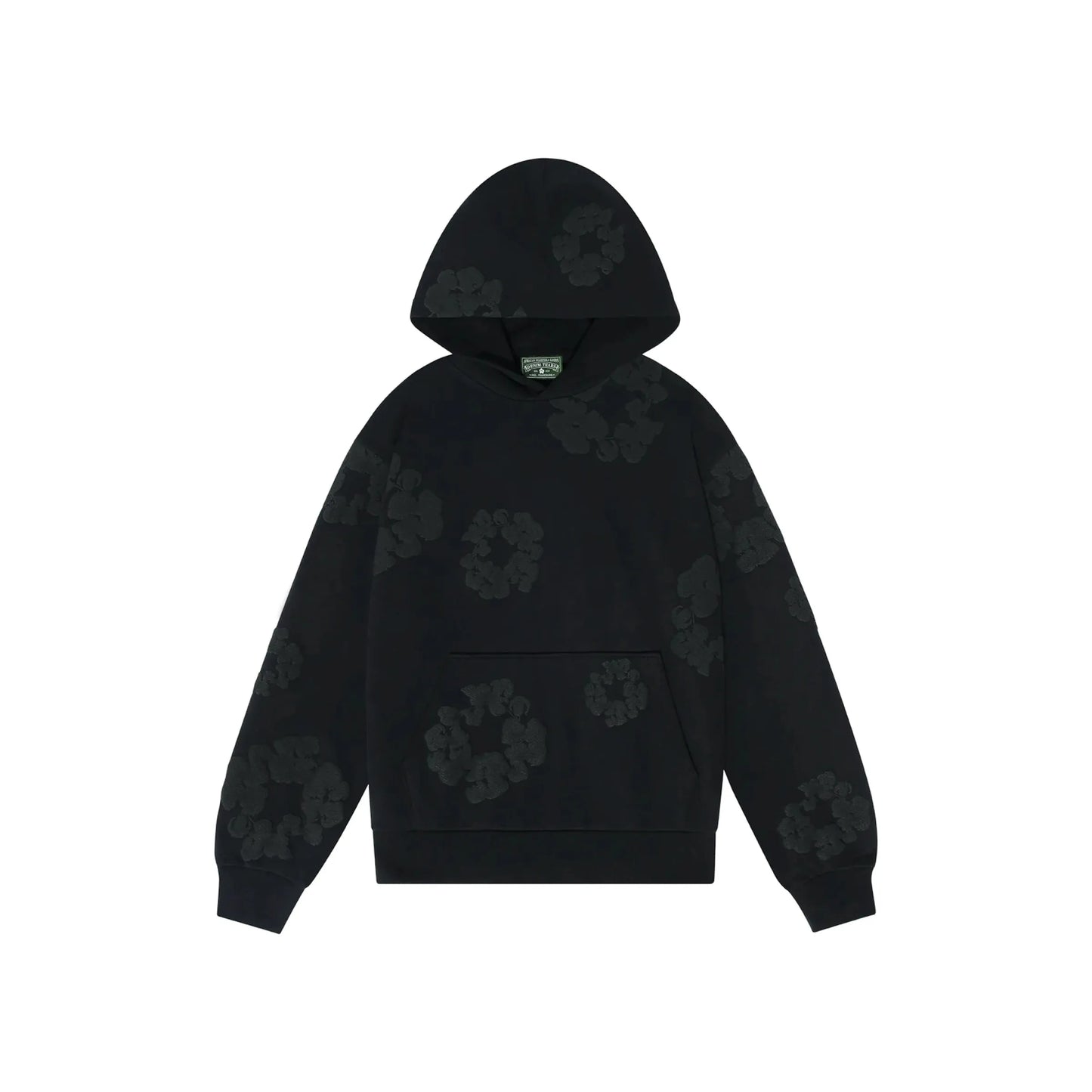 Denim Tears Cotton Wreath Hoodie Black Monochrome