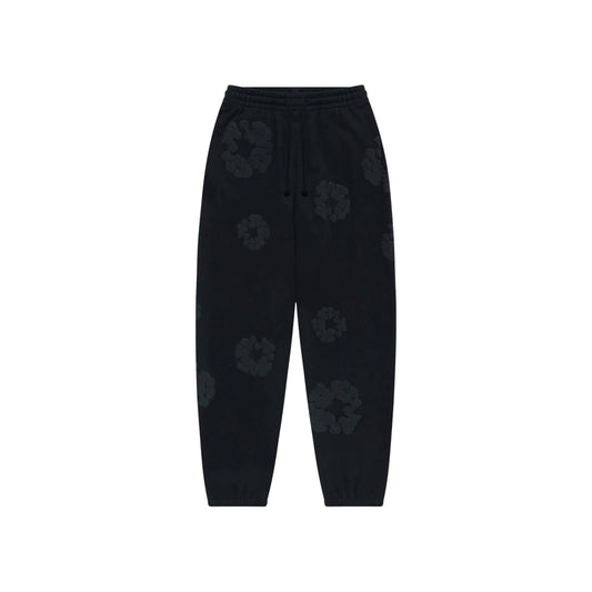 Denim Tears Cotton Wreath Sweatpants Black Monochrome