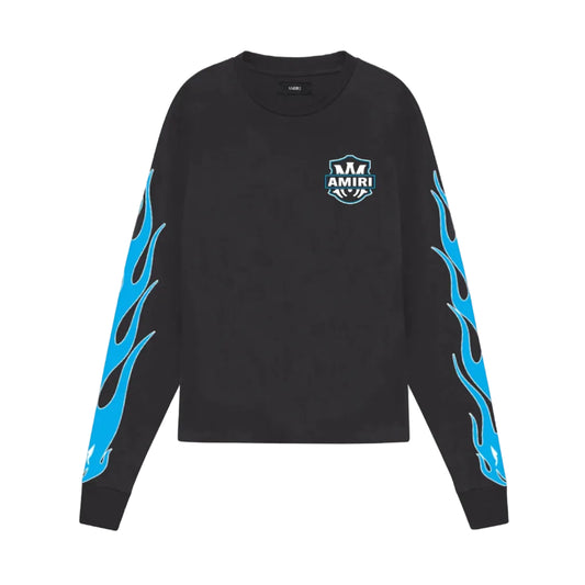 Amiri Eagle Flames LS Tee Black