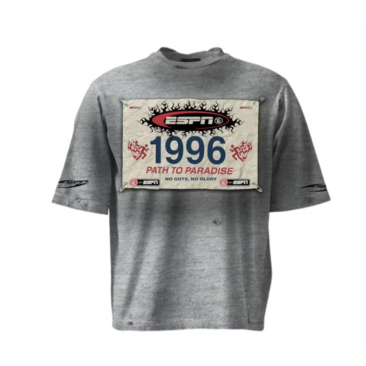 Hellstar x ESPN 96 T-Shirt Grey